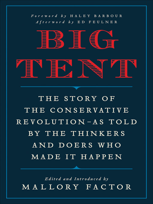 Title details for Big Tent by Mallory Factor - Available